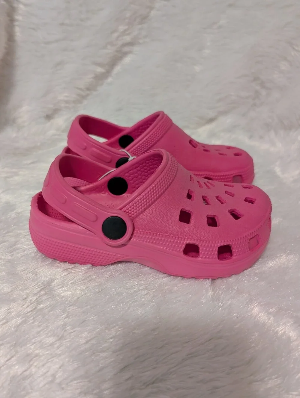 Kids Pink Clog Sandals - Comfortable Slip-On Shoes Toddler 7/8